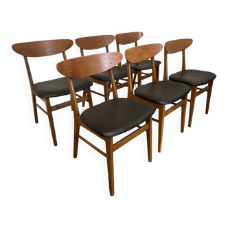 Farstrup, Model 210 Vintage 1960s, set of 6 Danish dining chairs