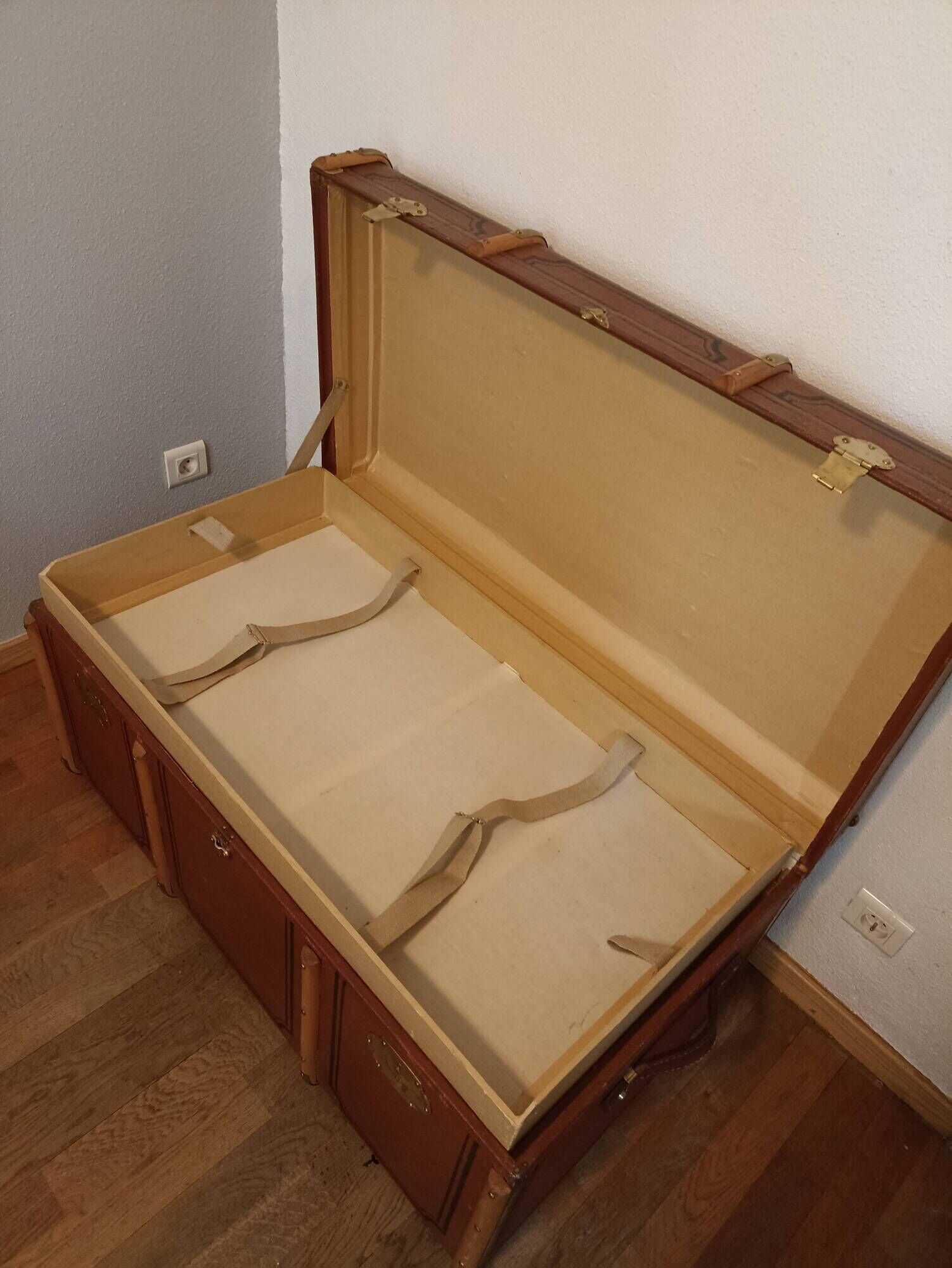 Antique travel trunk