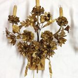 Pair of brass appliques. France, 1960s.