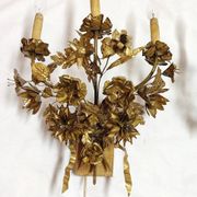 Pair of brass appliques. France, 1960s.