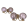 Mid century pair of brass and glass double wall lights, 1970s
