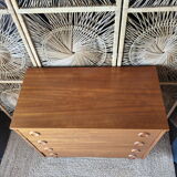 Vintage plated teak chest of drawers