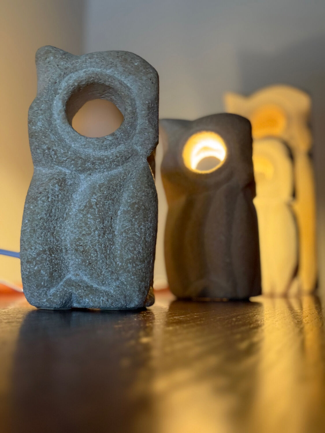 Ensemble de lampes à poser « Hibou » – attribué à Albert Tormos – Pier