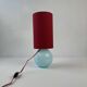 Ancienne lampe vintage en opaline bleu