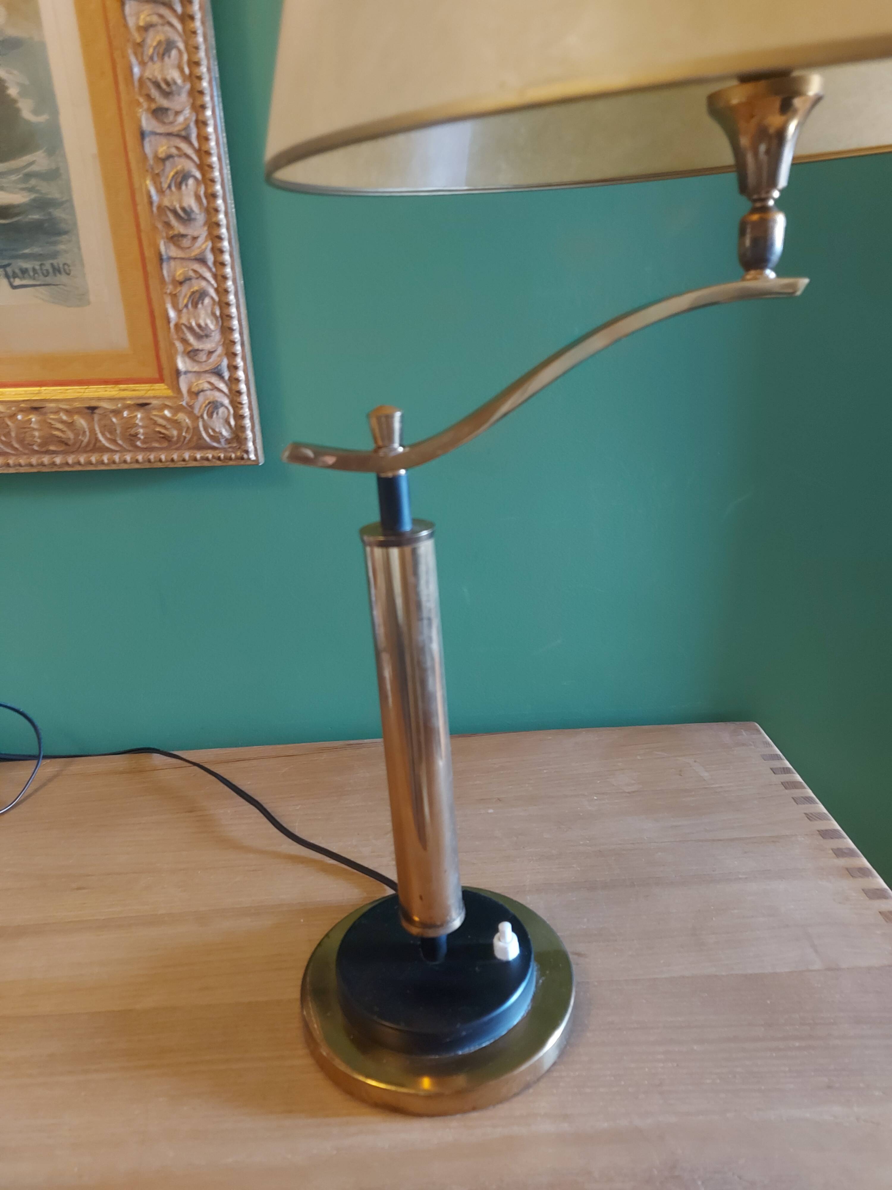 Brass lamp 30's Jules Leleu