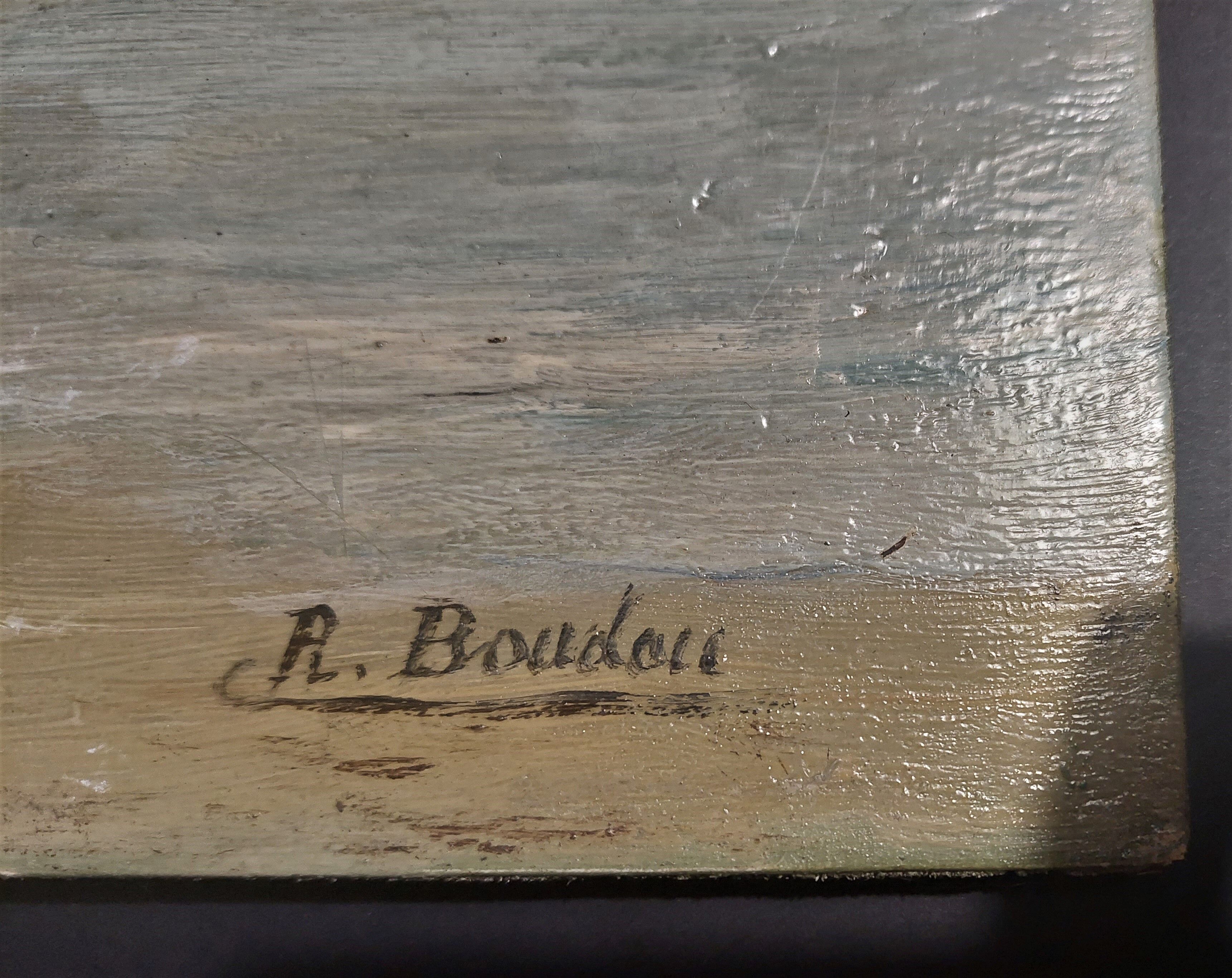 Painting oil on marine panel signed