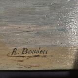 Painting oil on marine panel signed