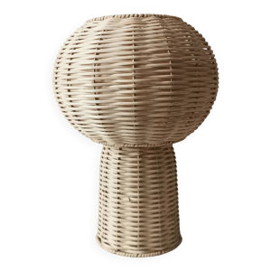 Lampe jeanne en rotin