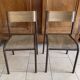 Chaises écolier vintage