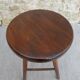 High stool in solid wood 60s