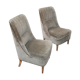 Paire de fauteuils velours anciens