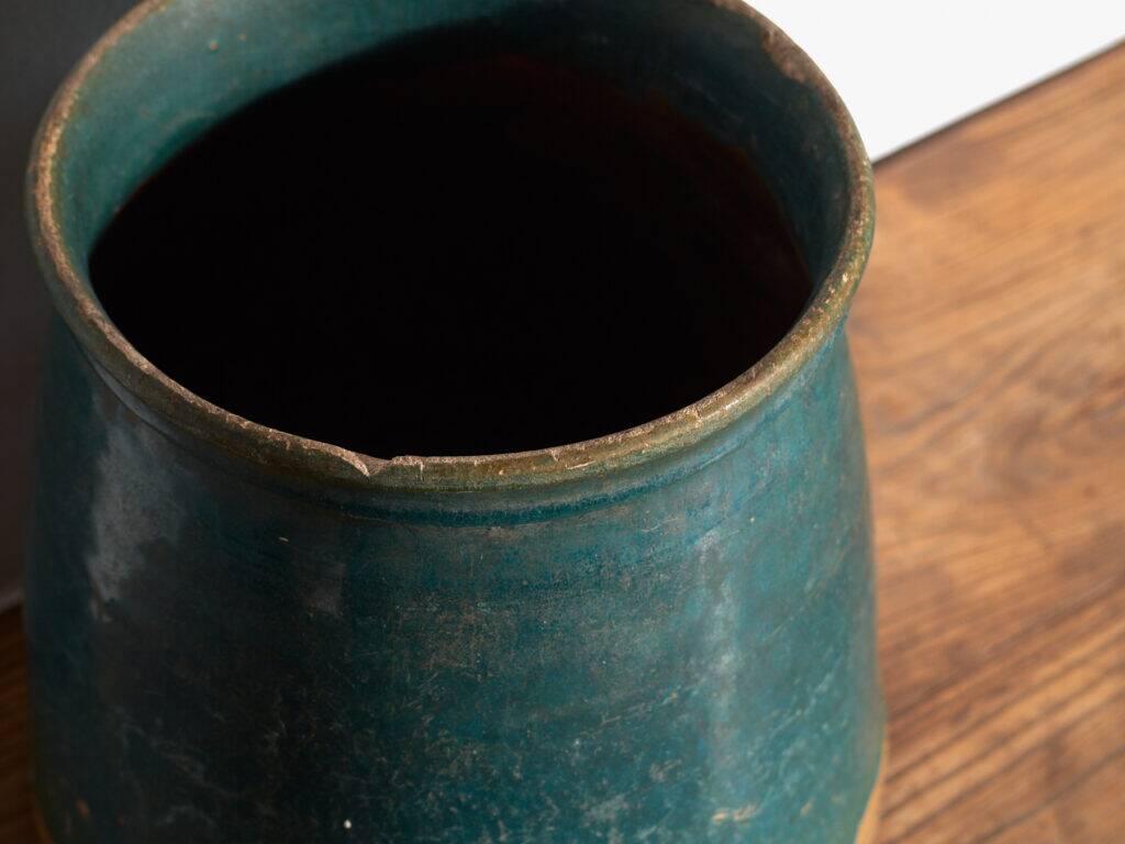 Pot ancien en céramique populaire vernissée – Europe centrale, vers 1930