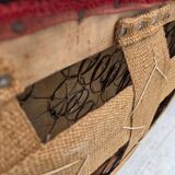 1960s, Danish 2-seater sofa, red furniture fabric, beech wood.