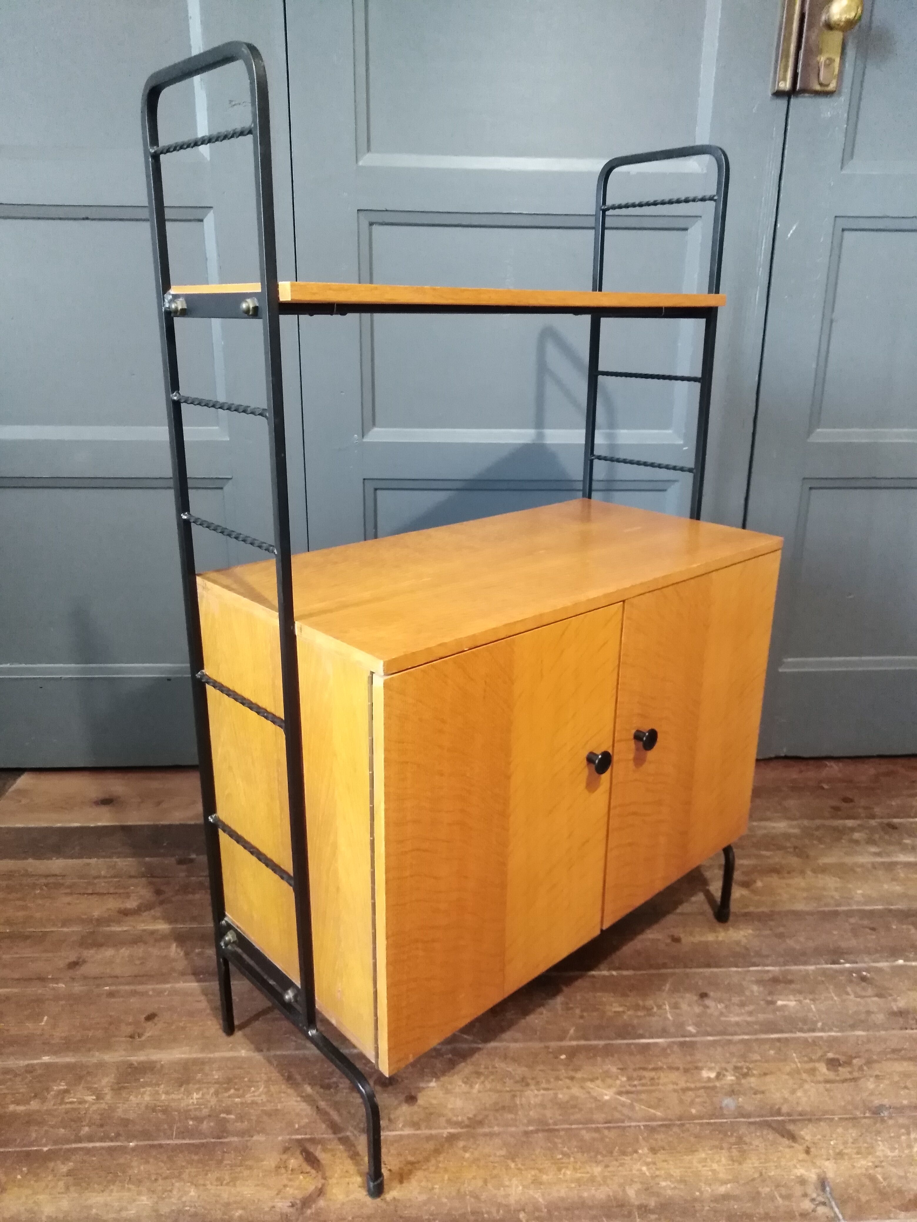 Vintage Scandinavian self-supporting shelf cabinet 1960