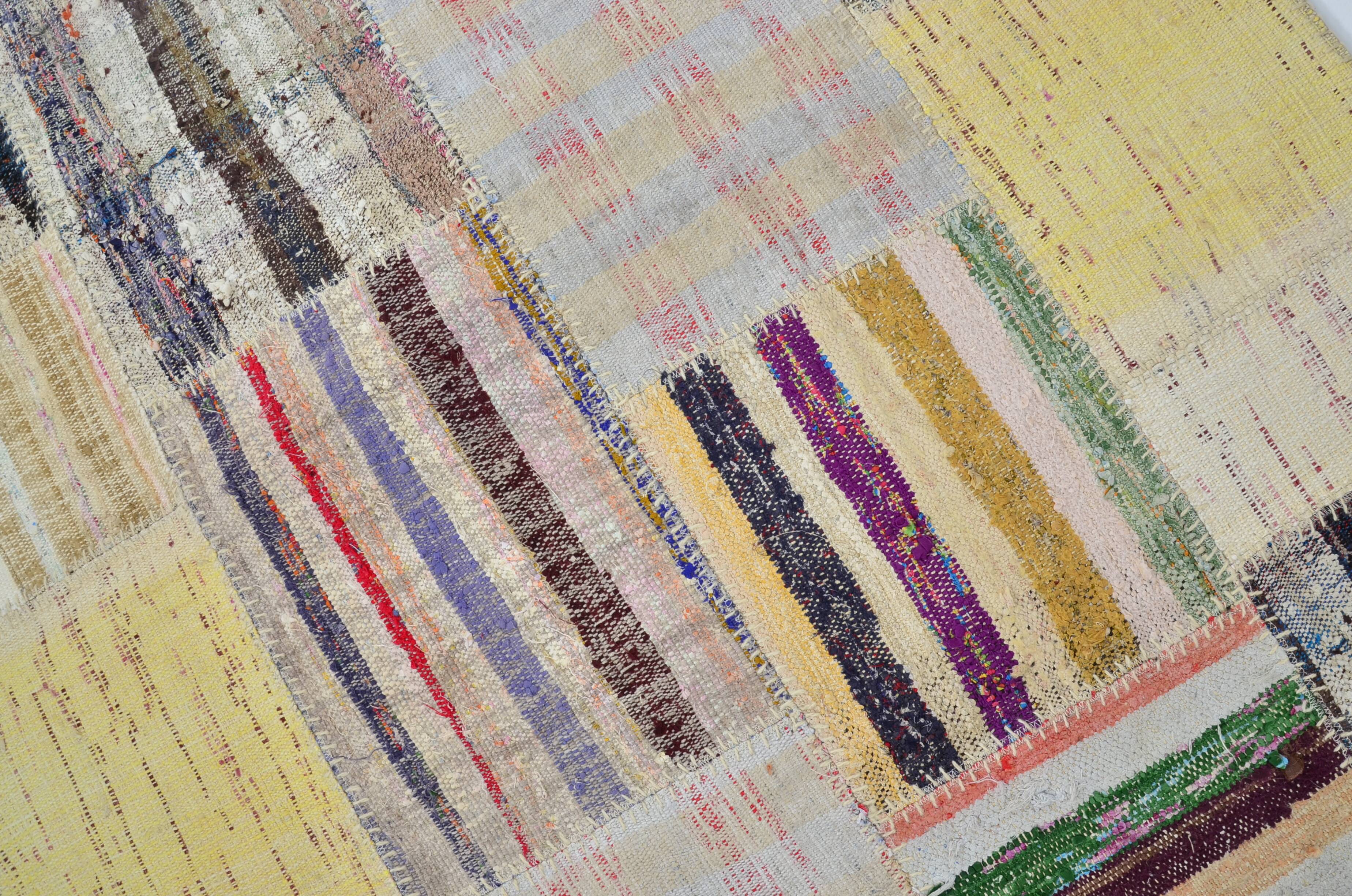 Neutral Colourful Vintage Tribal Kilim sku 3028