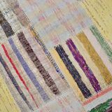 Neutral Colourful Vintage Tribal Kilim sku 3028