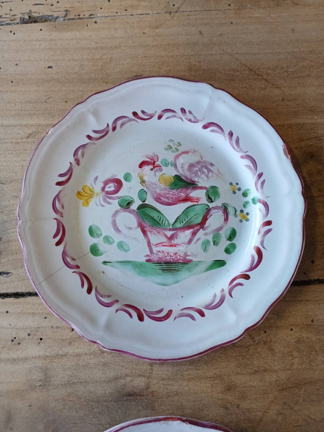 2 very old Lunéville dessert plates