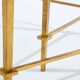 Paire de tables d’appoint fer doré laque noire Maison Ramsay 1950