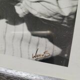 Framed and signed photo of saxophonist musician