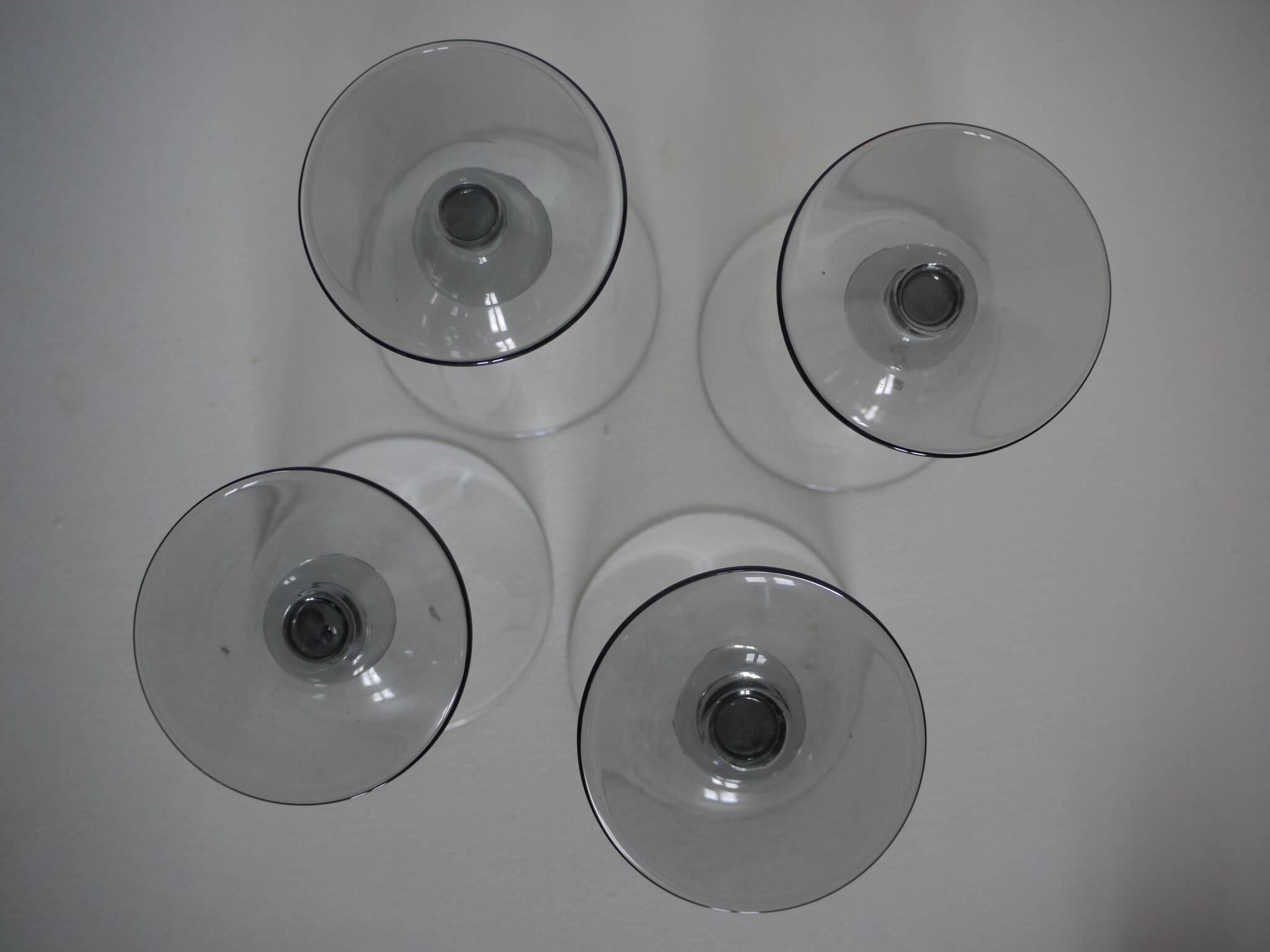 Lot de 4 verres en cristal