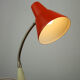 Adjustable Desk Lamp in Orange Painted Metal and Chrome-Plated Spiral Arm, 1970s