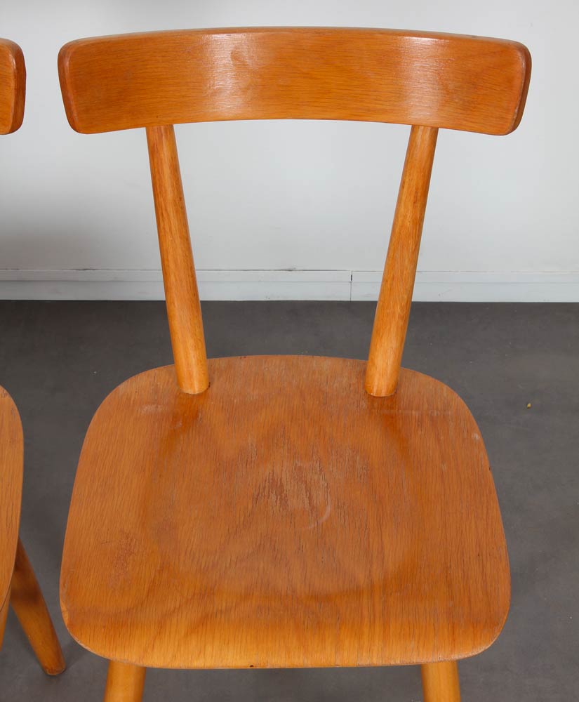 Ensemble de 3 chaises vintage édité par Ton, 1960
