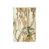 Chandelier 1950s painted metal and grapevines