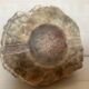 Large ashtray, red veined alabaster pocket tray.