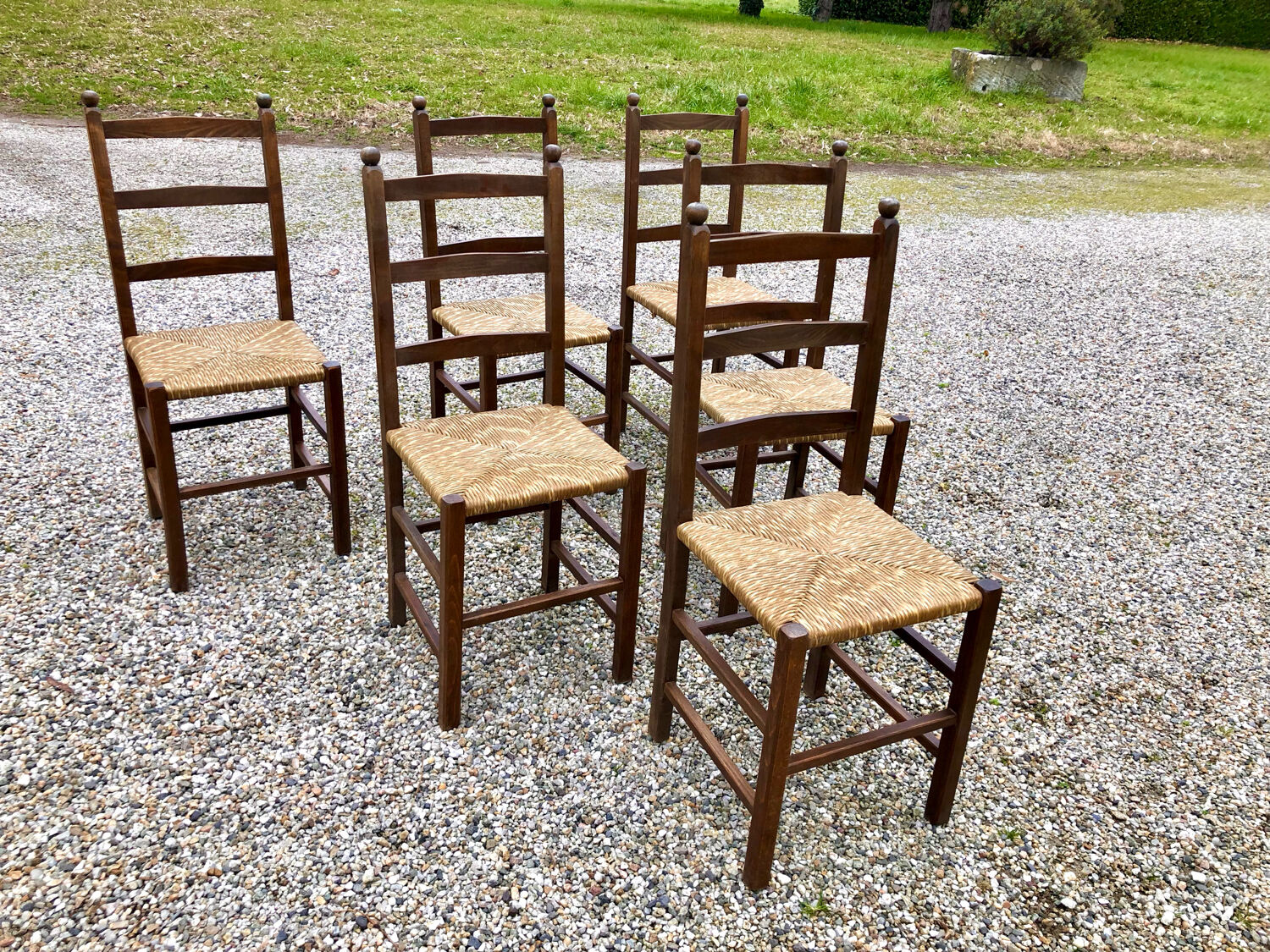 Brutalist mulched chairs series