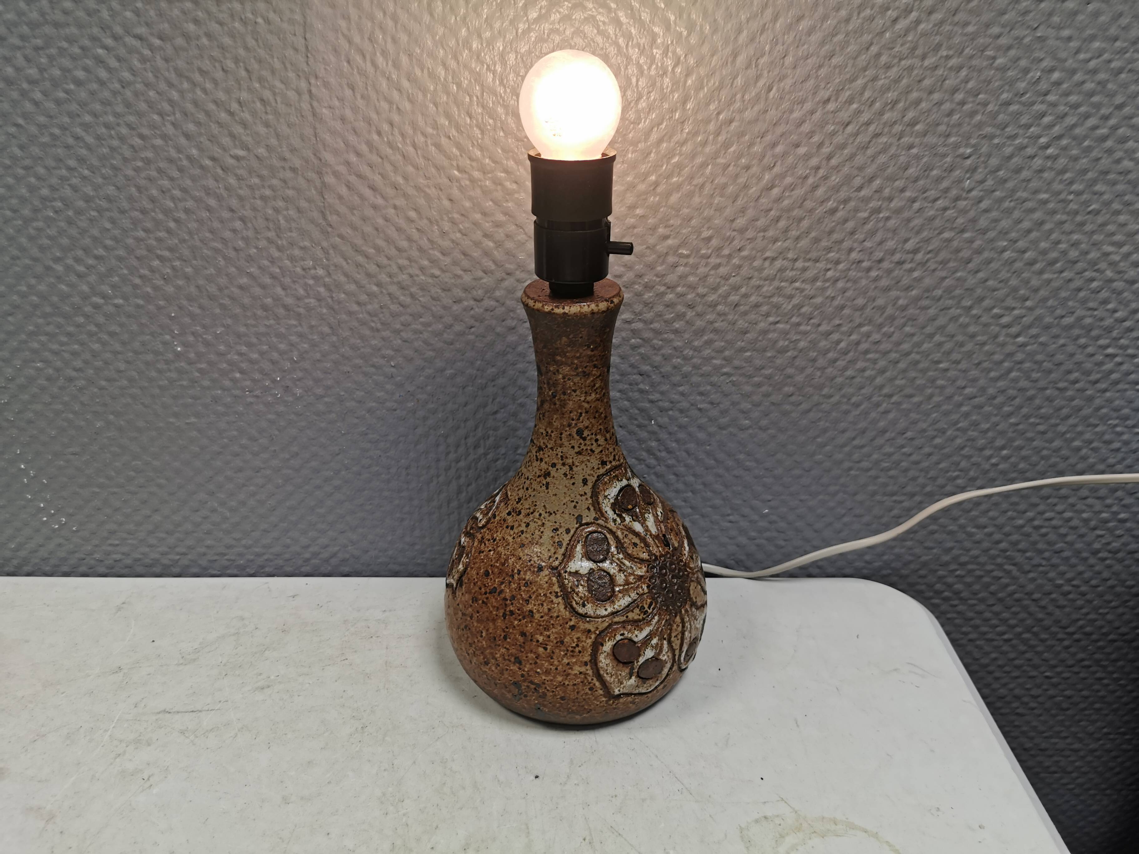 Ceramic table lamp by Mette Løkken Stiil for her own workshop Denmark 1970s