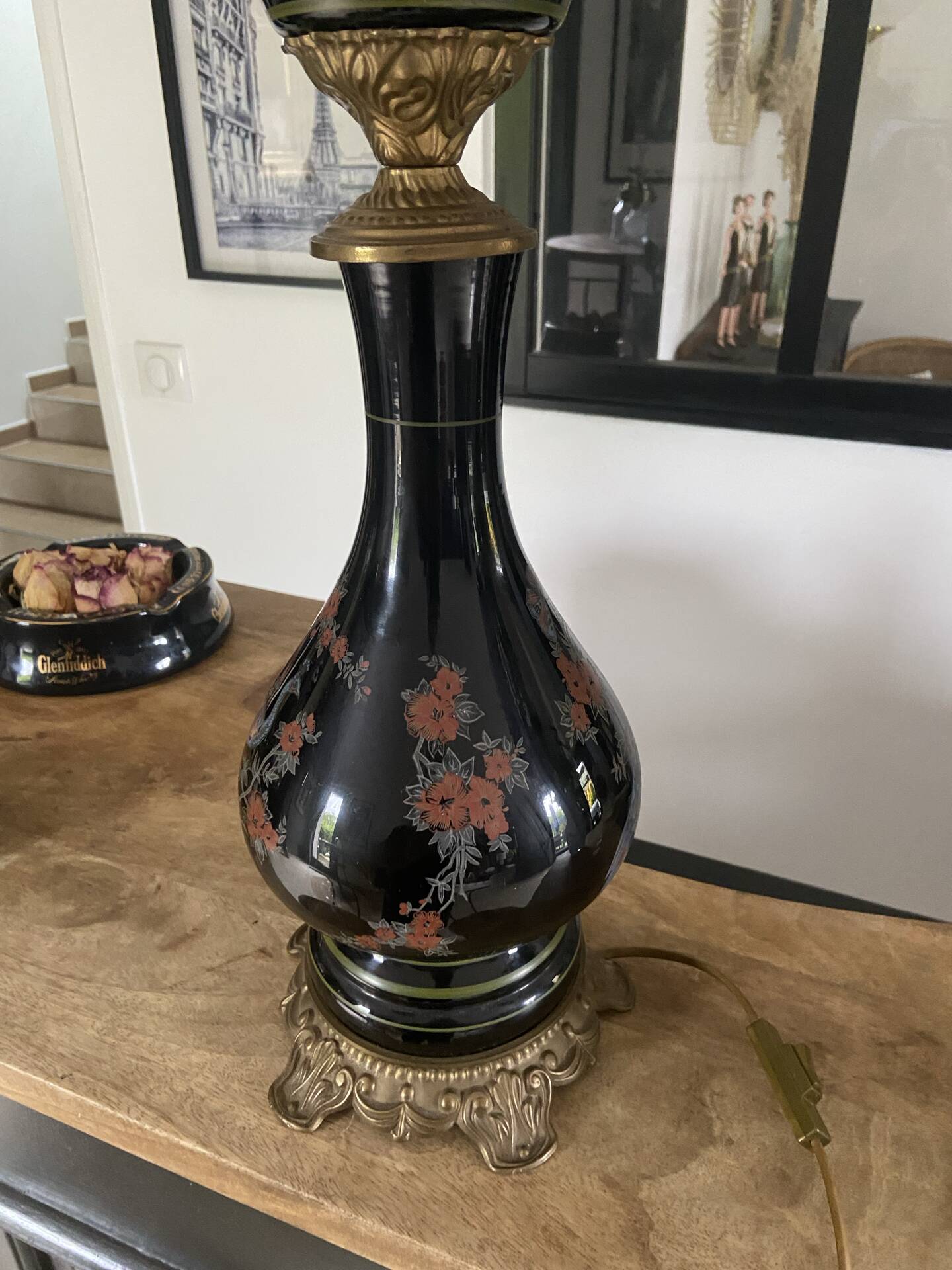 Large ceramic lamp from the Napoleon III period.