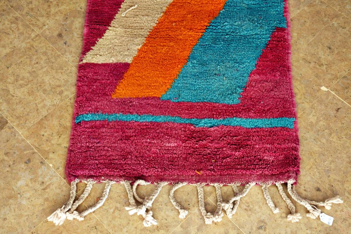 Moroccan Berber carpet hallway Boujaad 288 x 80 cm new