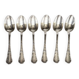 Christofle Chrysanthemum | Set of 6 Spoons | Art Nouveau