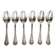 Christofle Chrysanthemum | Set of 6 Spoons | Art Nouveau