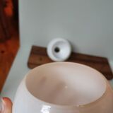 Set of 2 vintage white opaline lamp globe ball pendant lamp