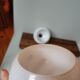 Set of 2 vintage white opaline lamp globe ball pendant lamp