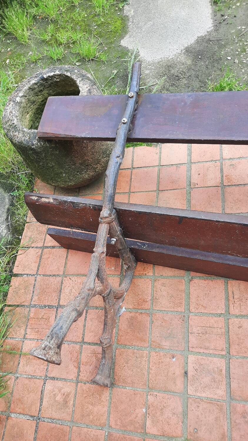 Cast iron garden bench