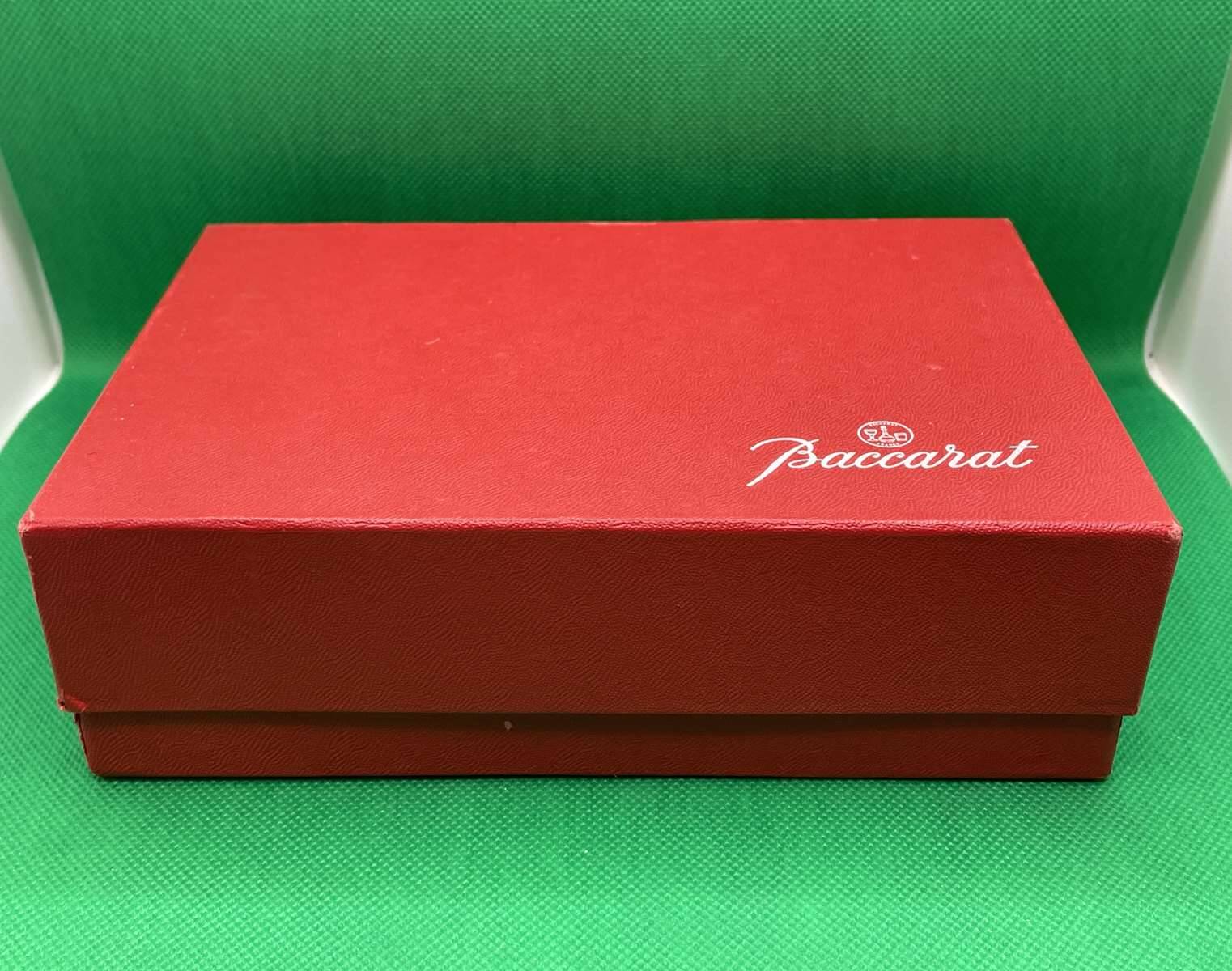 Baccarat crystal salt and pepper shakers in their box