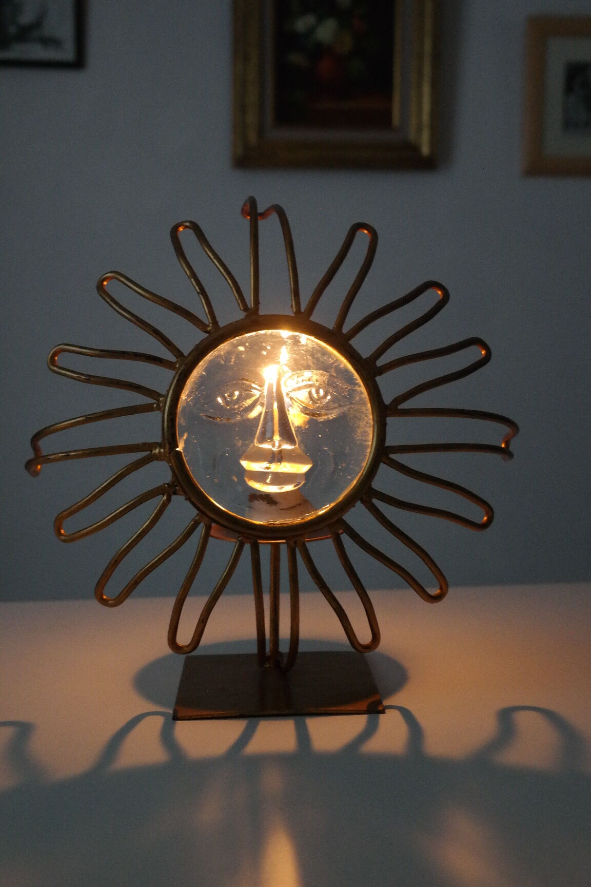 Vintage sun candlestick