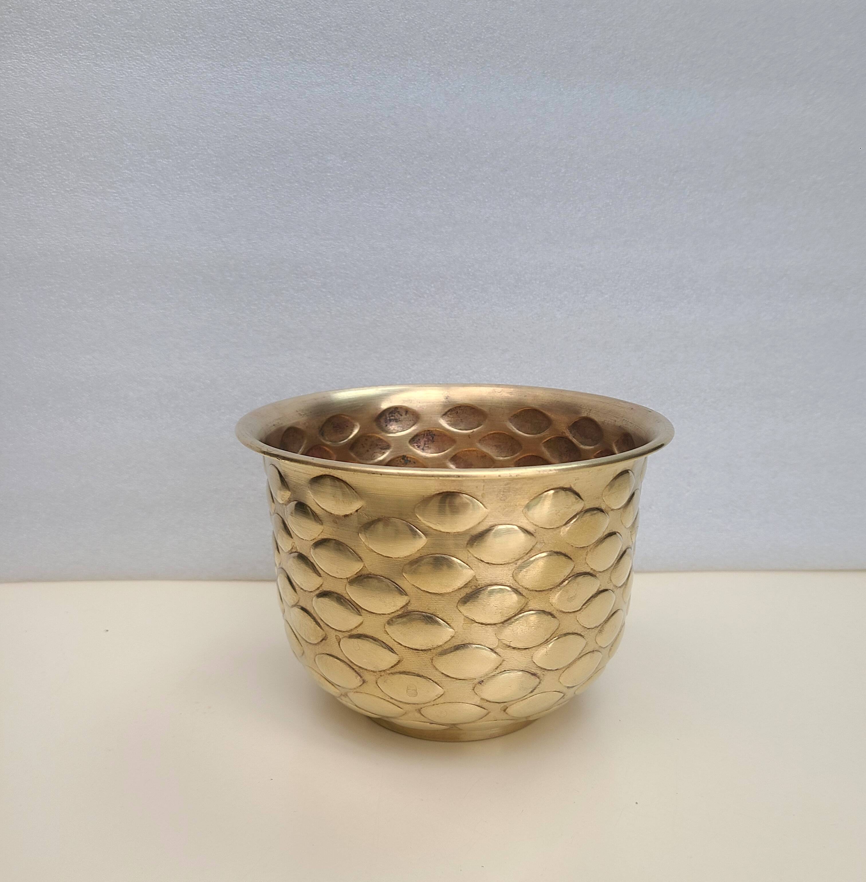 Vintage brass planter