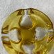 Vintage two-tone yellow glass ashtray