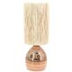Ceramic lamp by Georges Pelletier, raffia lampshade