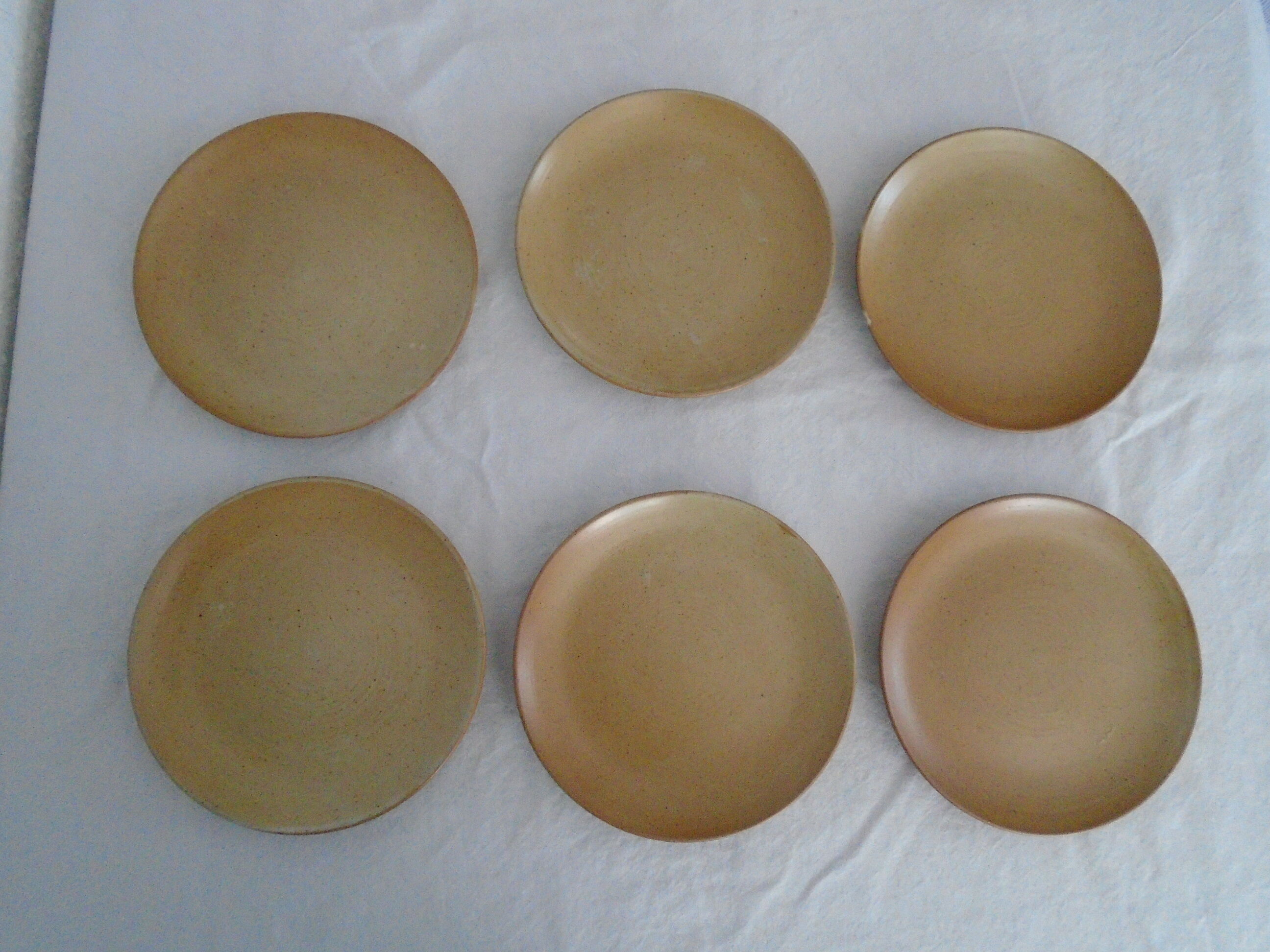 6 plates dessert sandstone village cnp france