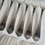 12 silver-plated dessert forks Guildar