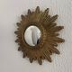 Vintage mirror 1960 sun witch gold resin - 31 cm