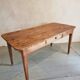 Antique French cherry wood dining table, early 20th century