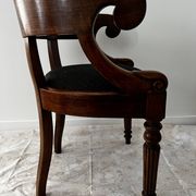 Restoration armchair in mahogany