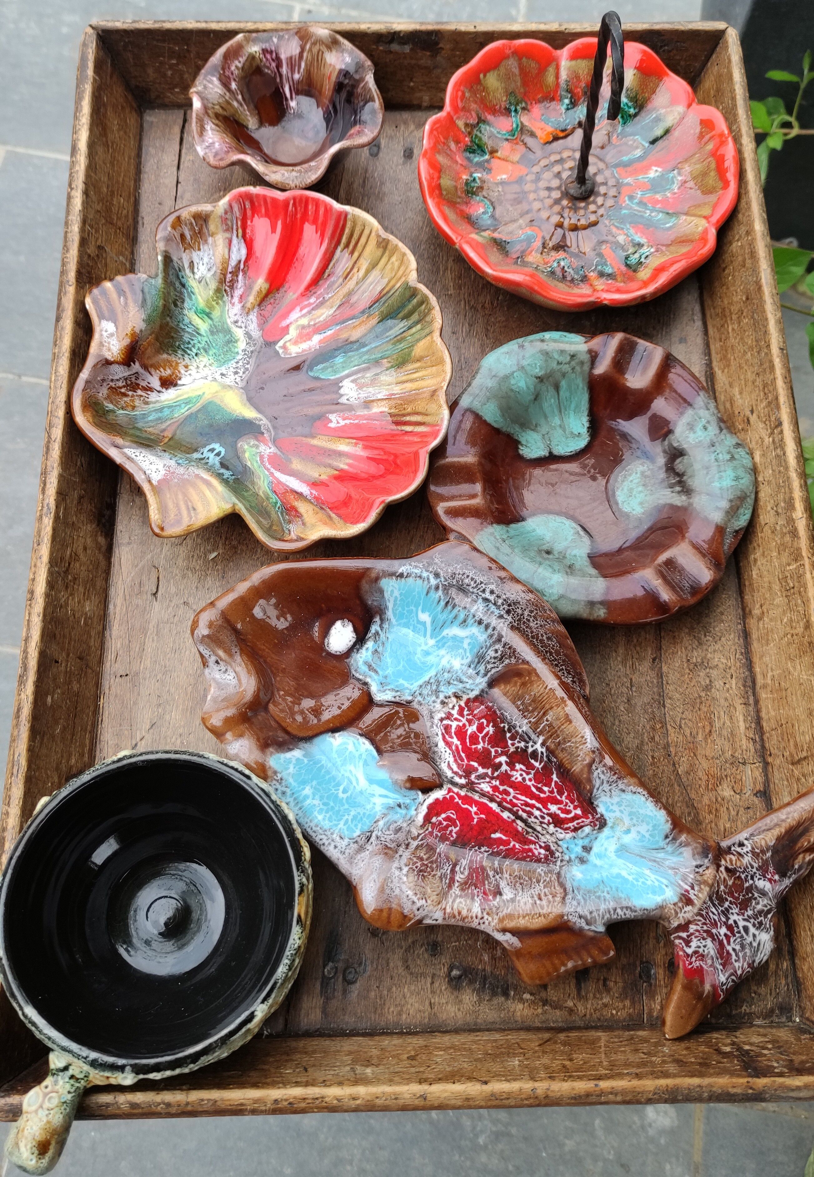 Set of five maritime ceramics from Vallauris