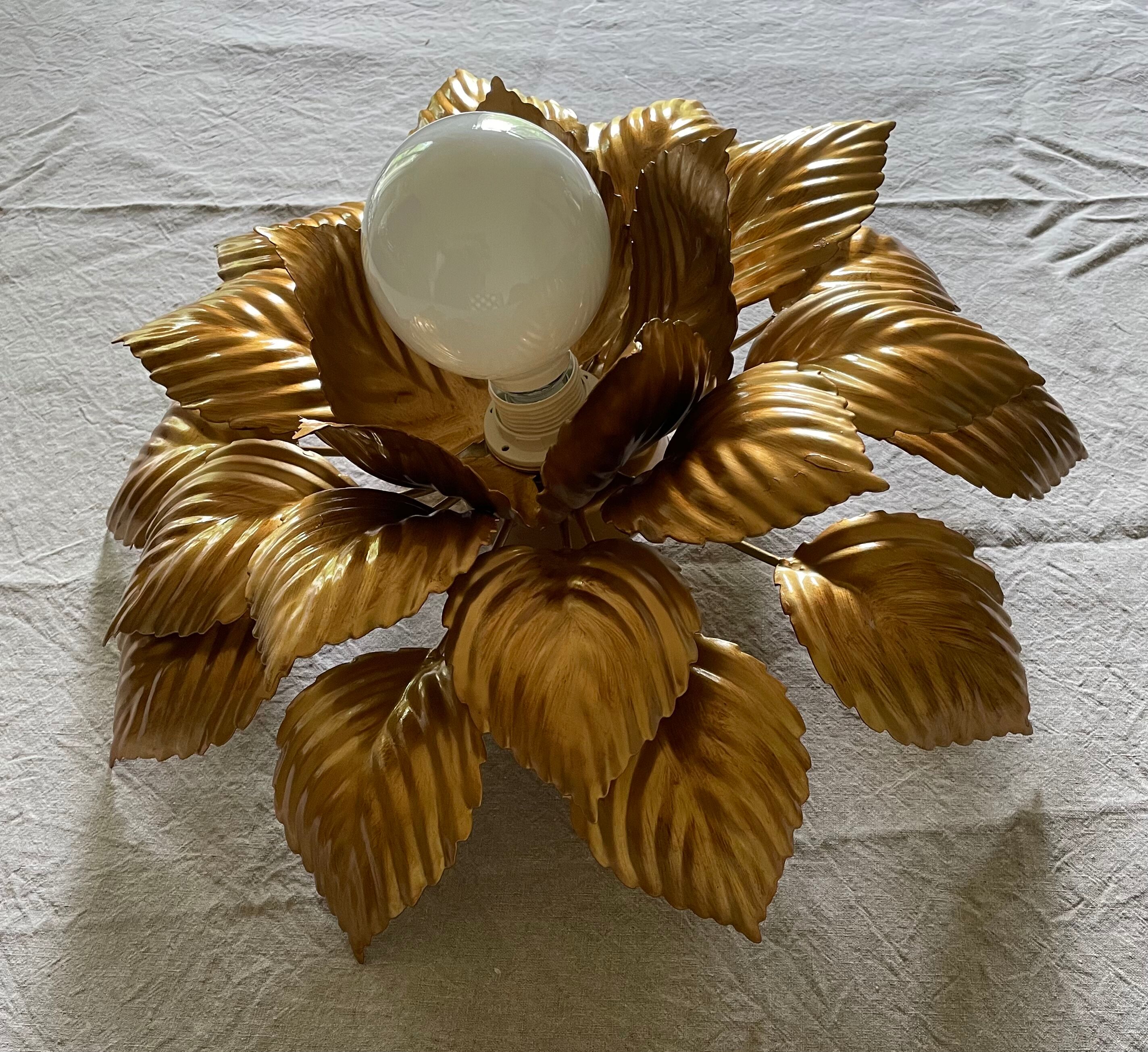 Ceiling lamp or golden flower sconce