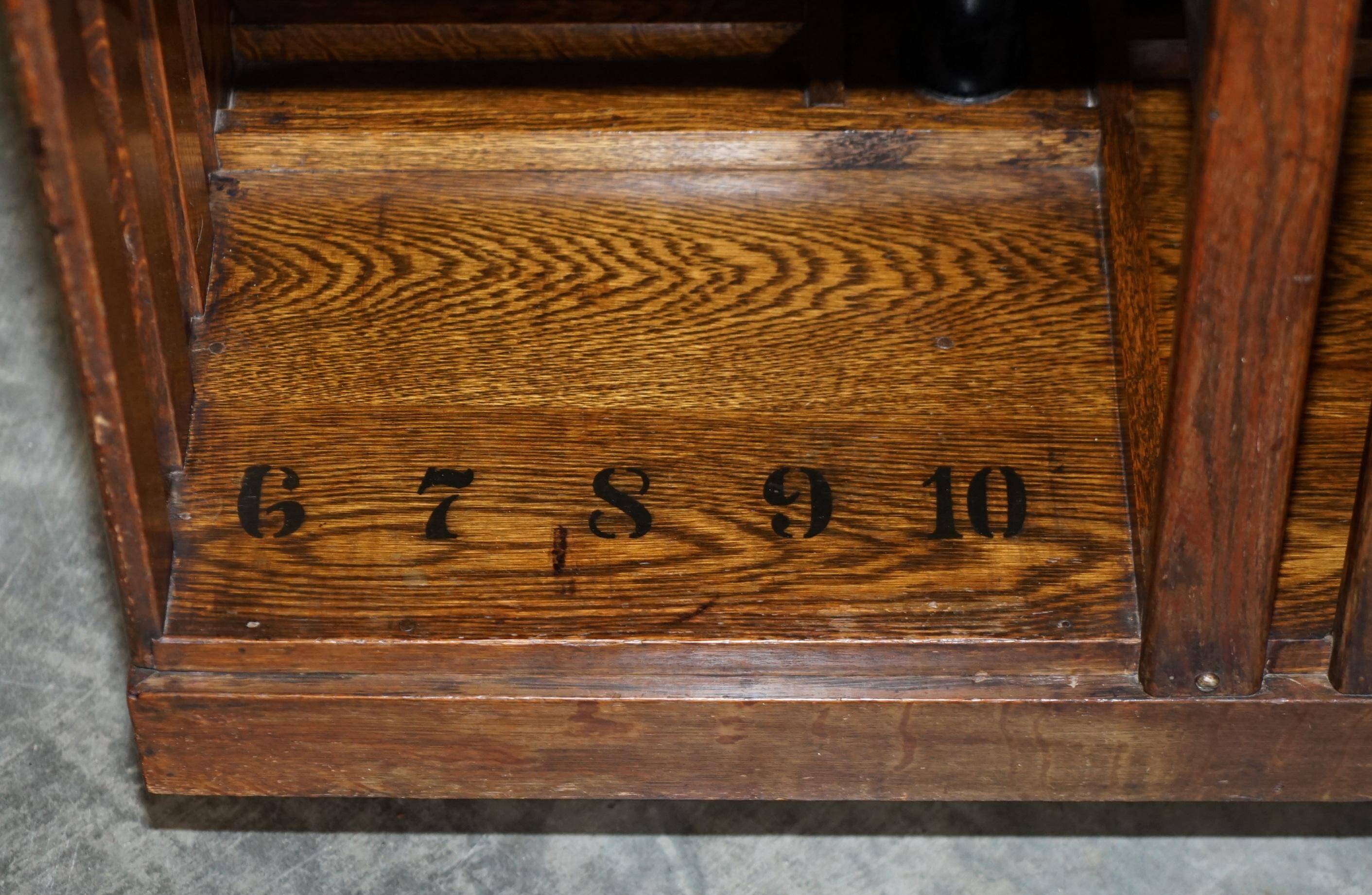 Victorian oak revolving library table circa 1880.
